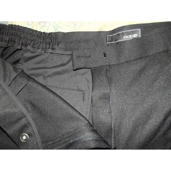 oobe Pants Womens Plus Size 30 x 31" Black Flat Front straight leg Uniform Work - Picture 5 of 12